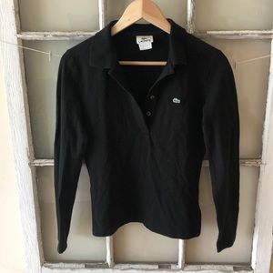 Lacoste classic black l/s polo